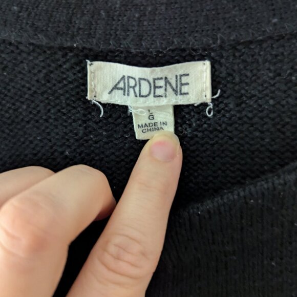 Black & Rainbow Striped Crew Neck Knit Sweater Womens Cozy Chunky Colourful Sz L - Picture 7 of 9